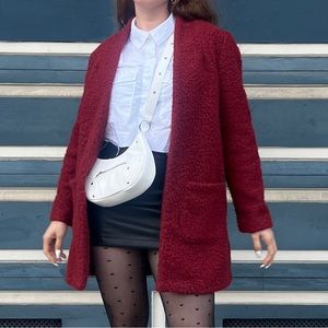 Elegant terracotta coat for women size L 🧡